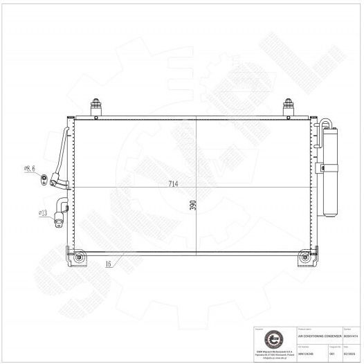 Συμπυκνωτής Κλιματισμού Mitsubishi Outlander I Αφυγραντήρα Mn124248