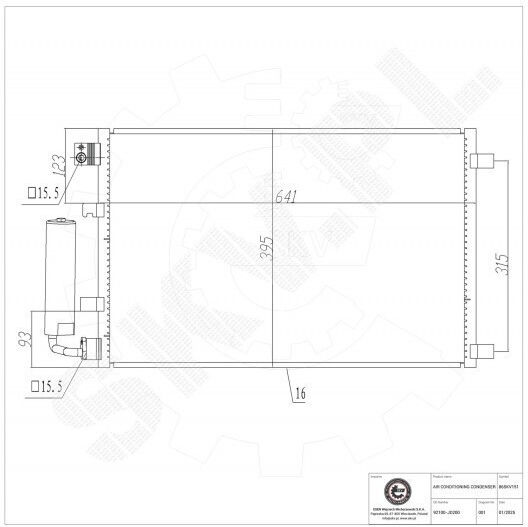 SKV Kompressor Für Nissan Qashqai +2 A/C-Trockner 92100jd200