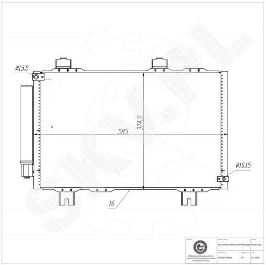 Condensator Climatizare Honda Jazz IV Dezumidificator 80100T5A003