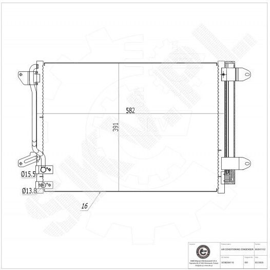Condensator Dezumidificator A/C VW Gândac Jetta IV 5C0820411E