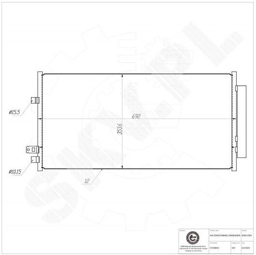 Кондензатор Климатик Fiat 500x Джип Бунтовник A/C Изсушител 51938531