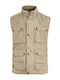 Sleeveless Jacket Beige