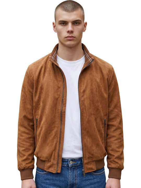 Leder Jacke Camel