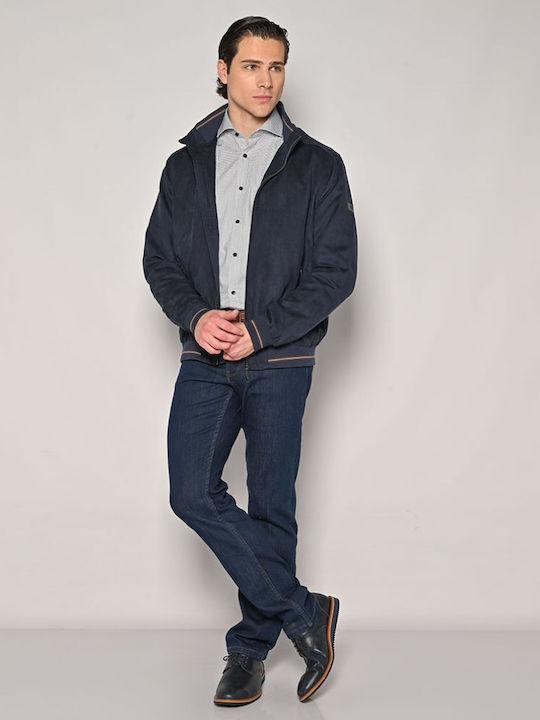 Sogo Sogo Herren Bomber Faux Suede Jacke