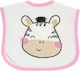 Baby Tone Striped Safari Pink Bites Σαλιάρα Υφασμάτινη με Αυτοκόλλητο Striped Safari Pink Bites