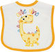 Baby Tone Cute Yellow Dino Σαλιάρα από 100% Βαμβάκι με Αυτοκόλλητο Cute Yellow Dino