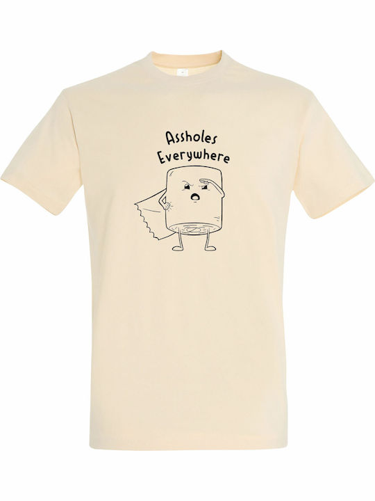 Tricou Unisex Assholes Everywhere Funny Crem