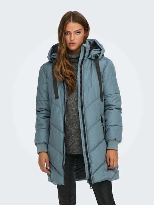 Jdy Langes Damenjacken Für Winter Blau