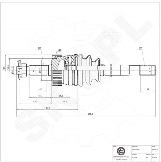 Jumătate De Axă Jeep Cherokee Grand Cherokee Wrangler I Ii Față Stânga 4713189