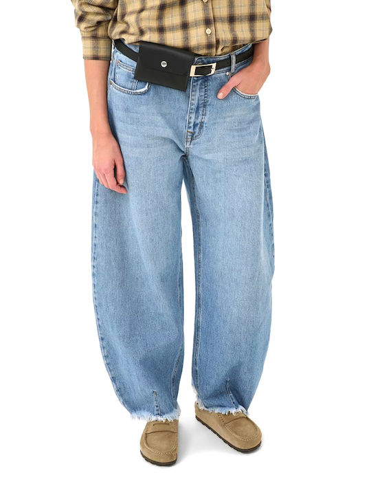 High Rise Women's Jean Pants in Loose Fit