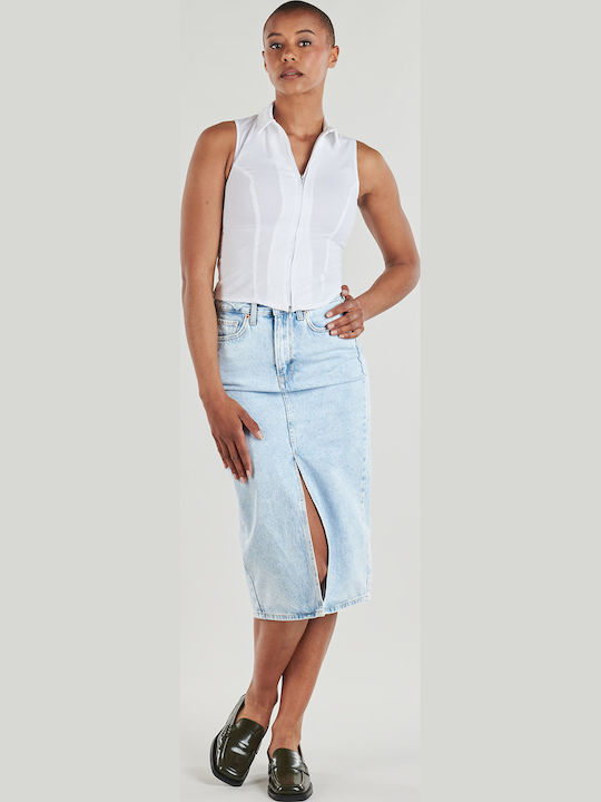Nikita Denim Midi Skirt Blue