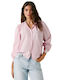 Long Sleeve Women's Denim Shirt Multi