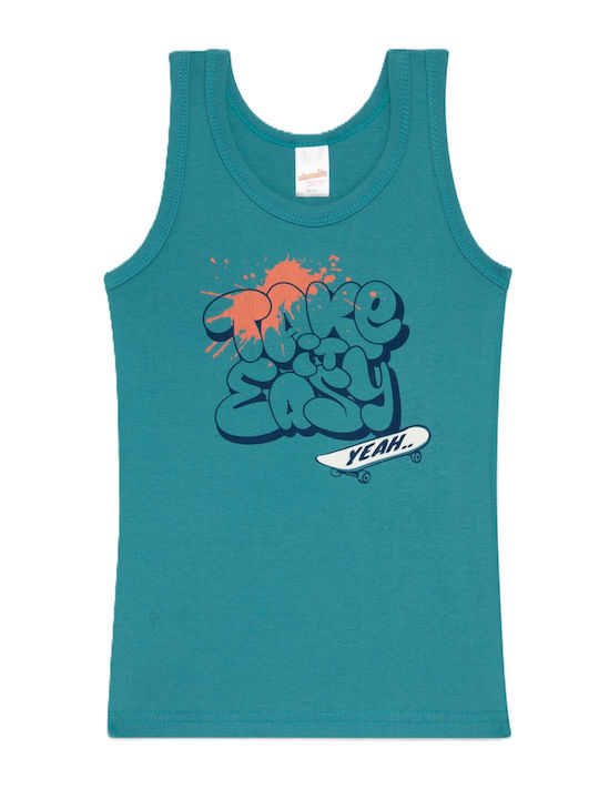 Minerva Take Easy Παιδικό Φανελάκι Πετρόλ