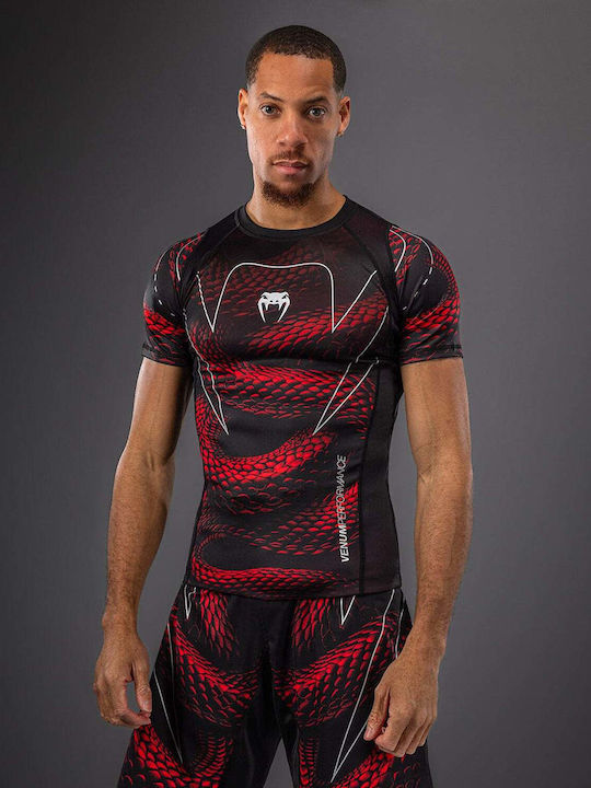 Venum Men's Short Sleeve Shirt VENUM-06068-658 for Jiu-Jitsu Black