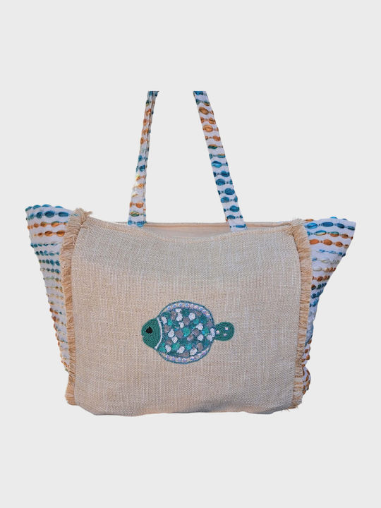 Ble Resort Collection Fabric Beach Bag Beige