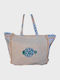 Ble Resort Collection Fabric Beach Bag Beige