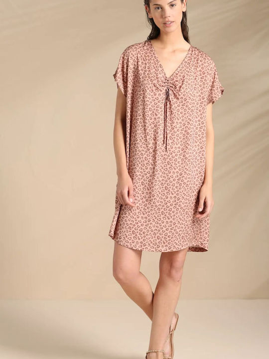 Noidinotte Women's Mini Beach Dress Beige Noidinotte Women's Mini Beach Dress Beige
