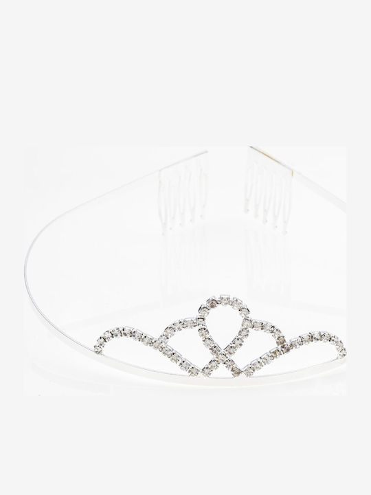 Elegante Silber Tiara Strass Für Hochzeitsveranstaltungen-2