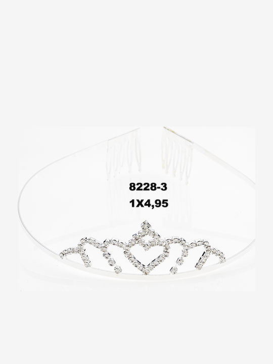 Elegante Silber Tiara Strass Für Hochzeitsveranstaltungen