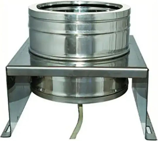 Inox Kaminrohr Bodenhalterung Doppelwandig Φ100-150