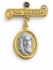 Atofio Kosmima Children's Safety Pin Charm in 9K Gold