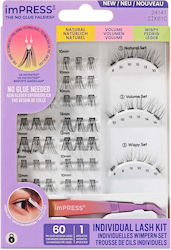 Kiss ImPRESS Kit Self-Adhesive False Eyelashes Black 60 Pieces Kiss ImPRESS Kit Self-Adhesive False Eyelashes Black 60 Pieces