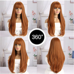 Ophelia's Dream Perucă Lungă Dreaptă Cu Breton – Șaten Arămiu 10wig-521a