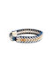 Unicord Handmade Dog Collar Nautical Blue Navy White Beige 44-50cm Large