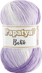 Papatya Papatya Batik Ακρυλικό Λιλά Λευκό 100gr