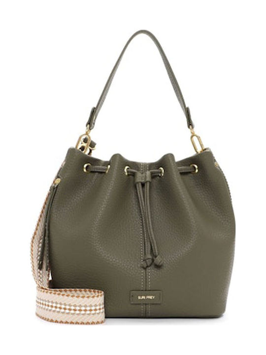 Women's Khaki Drawstring Bag