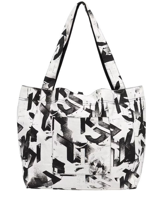 Karl Lagerfeld Fabric Women's Shopper Bag White...