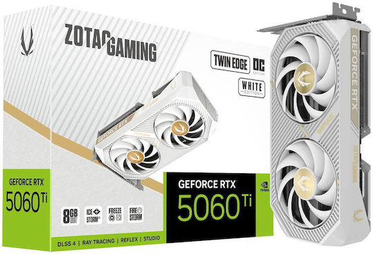 Zotac GeForce RTX 5060 Ti 8GB GDDR7 Twin Edge OC White Edition Κάρτα Γραφικών