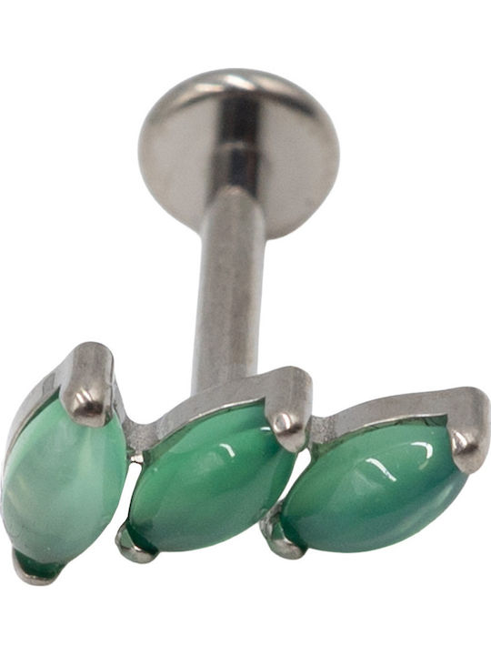 Poco Loco Titanium Green Piercing Earring
