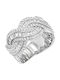 Xrisokosmima Women's Ring with Zircon from Silver