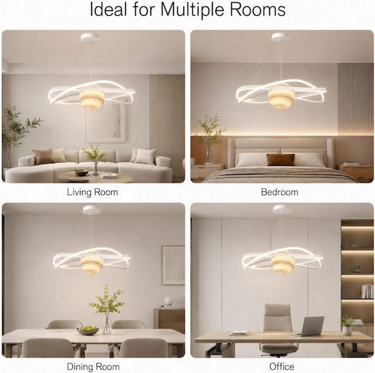 Lightplanet Lumini Suspendate Negru LED Cu Lumină Alb Natural
