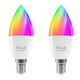 Nous Becuri Inteligente LED 4.5W pentru Dulie E14 RGB 380lm 2 Bucăți