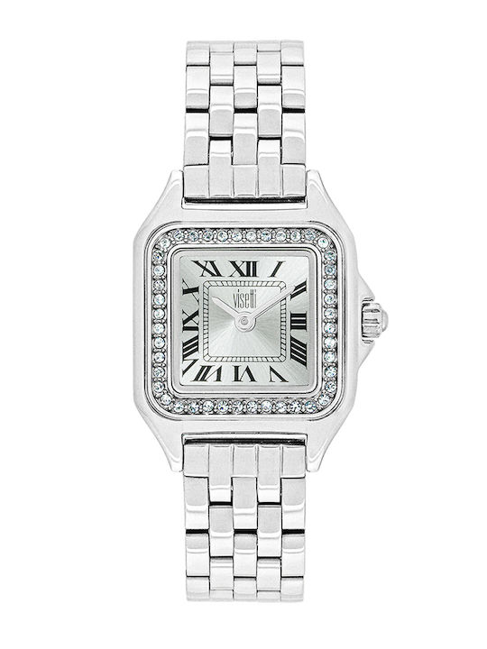 Visetti Womens Watch Battery with White Metal Bracelet