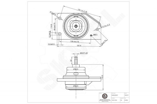 Right Engine Mount for Hyundai Accent III Kia Rio II 218101G100