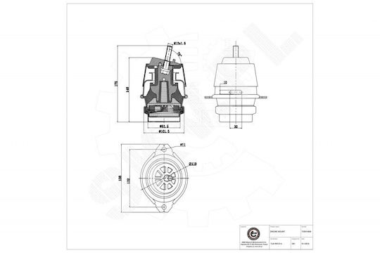 Възглавница За Двигател Audi Q7 Porsche Cayenne VW Тоуарег Вляво Или Вдясно Страна 7l8199131a