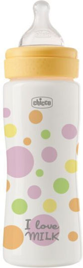 Chicco Plastic Baby Bottle Perfect Anti-colic with Silicone Teat for 4+ Months Pink 330ml