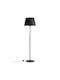 Megapap Vilo Floor Lamp H152xL35cm with Socket for E27 Bulb Black