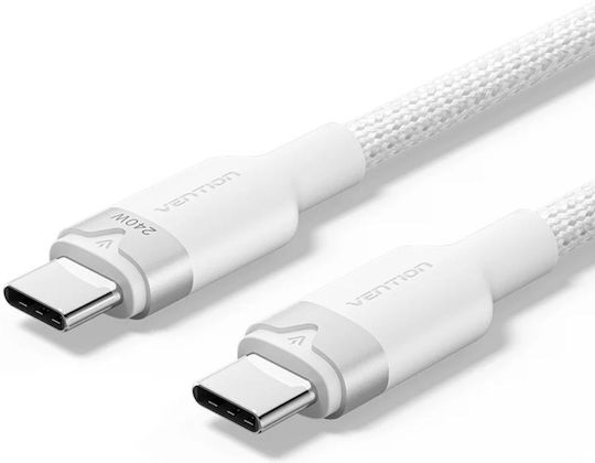Vention USB 2.0 USB-C Male - USB-C 100W PD White 2m Cable