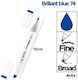 Artix Blue Drawing Markers Thin Double-Tipped Set 12pcs