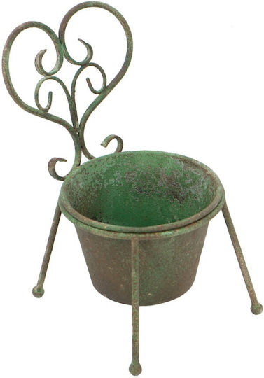 Artekko Plant Pot Metal Green Artekko Plant Pot Metal Green