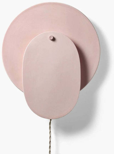 Serax Nebula Wall Lamp with E14 Bulb Base and Switch Pink 33.6x7x39.5cm