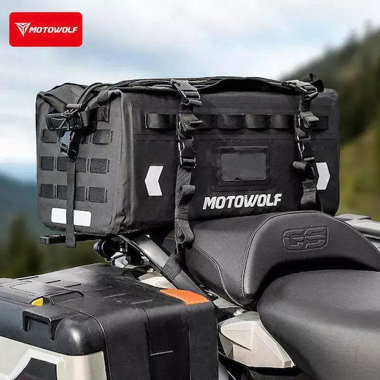 Αδιάβροχη Σκληρή Τσάντα Μοτοσυκλέτας Motowolf Mb9 37l – Tail Bag Backpack Πολυμορφική Μαύρη