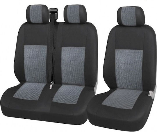 Set Car Seat Covers Polyester Fabric 21 Pieces Grey Mercedes Sprinter vito vw Crafter T5 ford Transit peugeot iveco