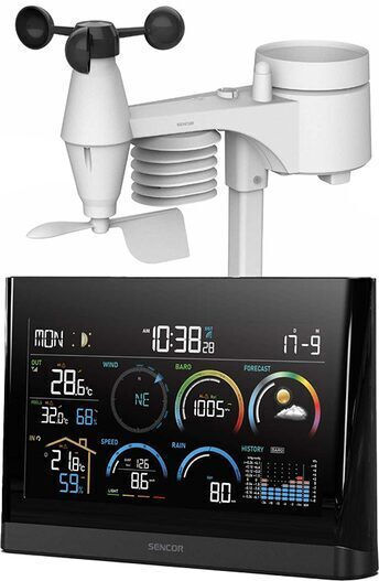 Sencor SWS 11000 Безжична Метеорологична Станция Цифрова Настолна Черна
