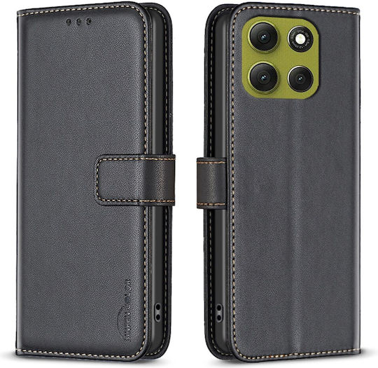Motorola Moto G86 5g Binfen Case Color Bf17 Flip Wallet Synthetic Leather Pu Tpu Black Wallet Stand
