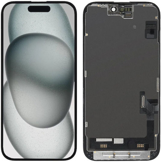 JK Paper Ecran OLED cu Mecanism Tactil pentru iPhone 15 Plus (Negru)